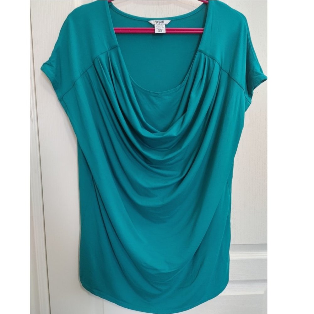 MAMAS&PAPAS COWL NECK GREEN BLOUSE (US 12)